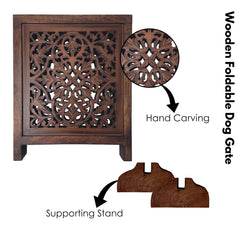 Woodify dog gate free-standing design for easy setup