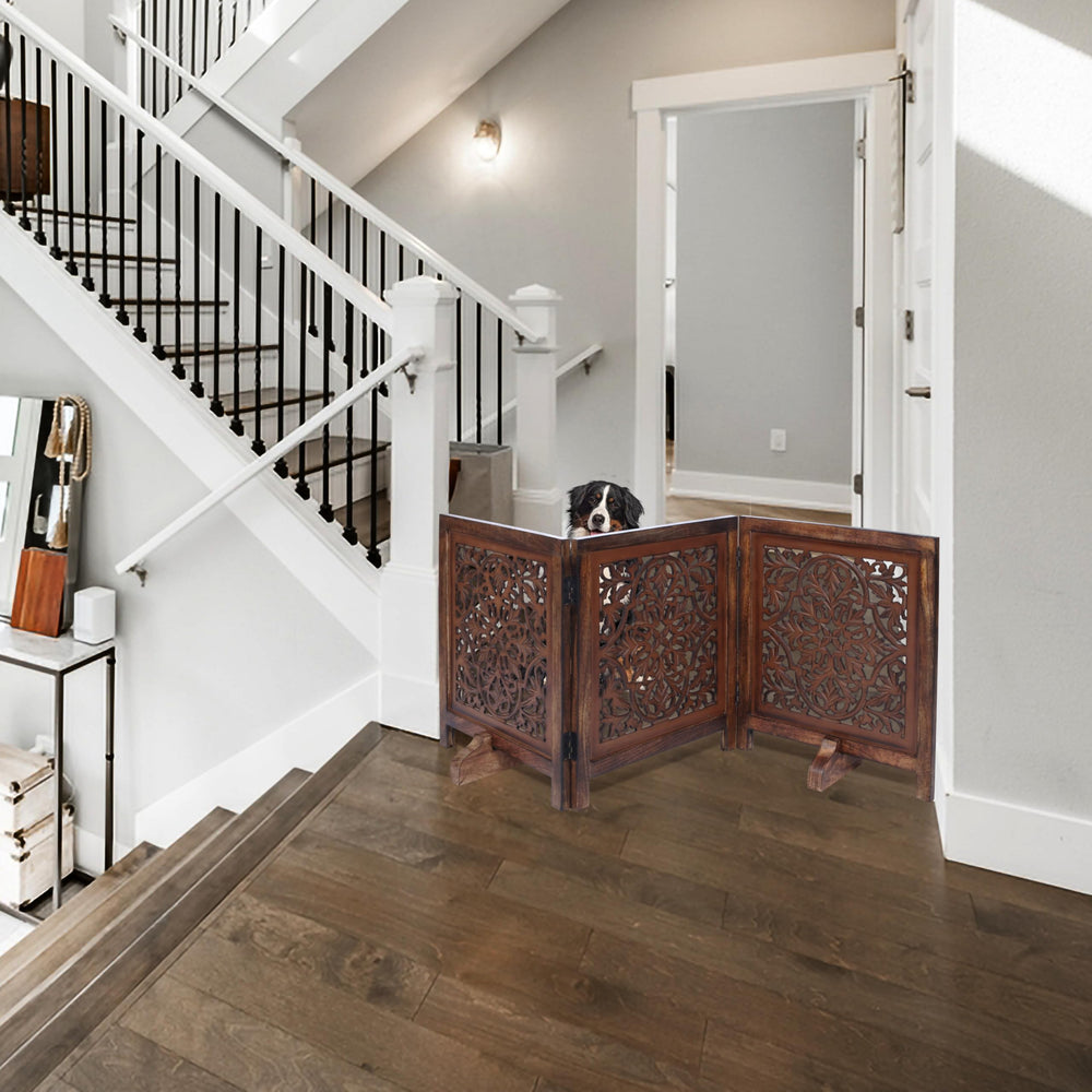 Woodify dog gate lightweight yet sturdy wood construction for everyday use