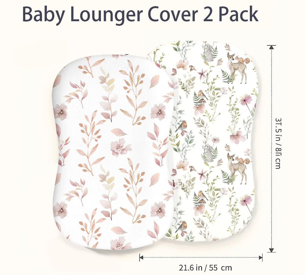 Woodiville baby lounger cover envelope closure enables easy insert and removal.