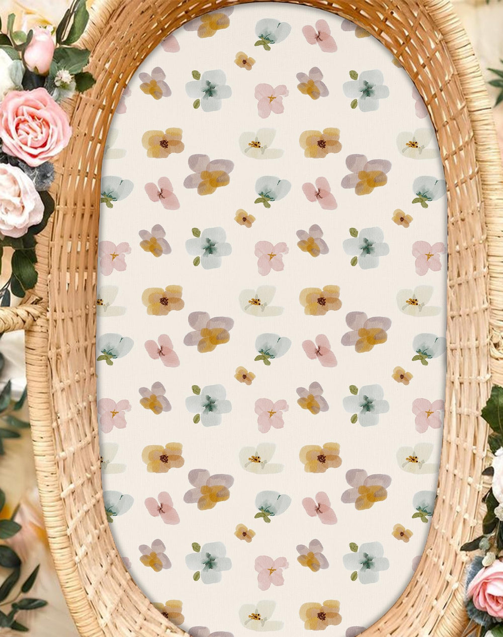 Woodiville bassinet-sheet-elastic-edge-encased keeps sheet in place during naps