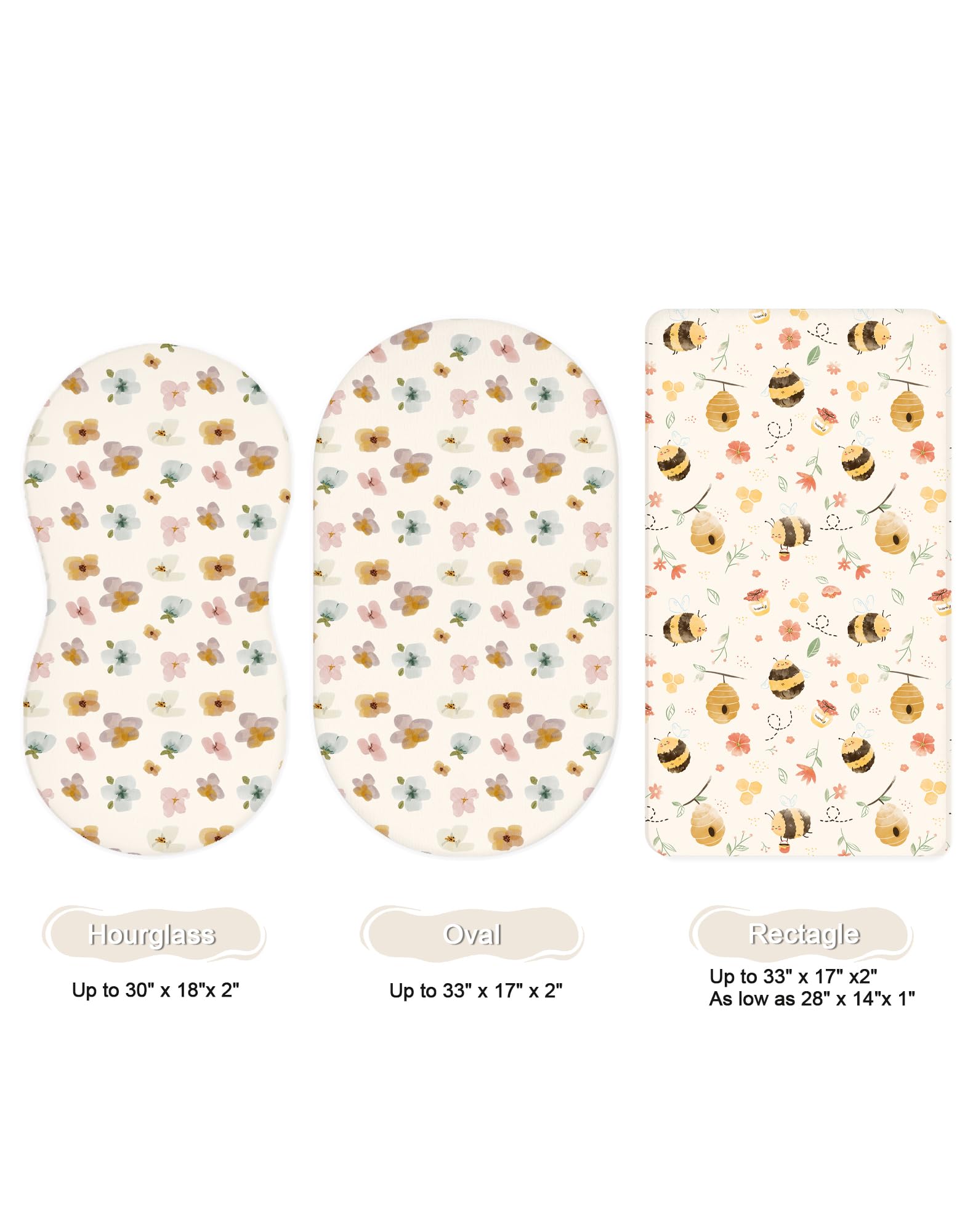 Woodiville bassinet-sheet-oval-fit provides cozy sleep on oval bassinets