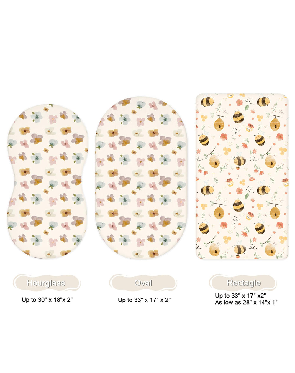 Woodiville bassinet-sheet-oval-fit provides cozy sleep on oval bassinets