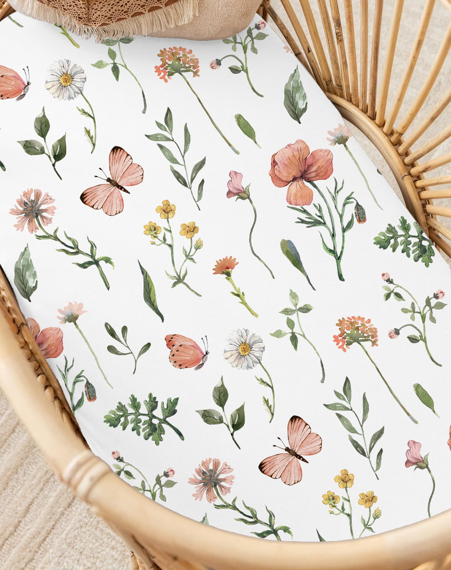 Woodiville bassinet sheets fade-resistance colors display vibrant hues in any nursery.