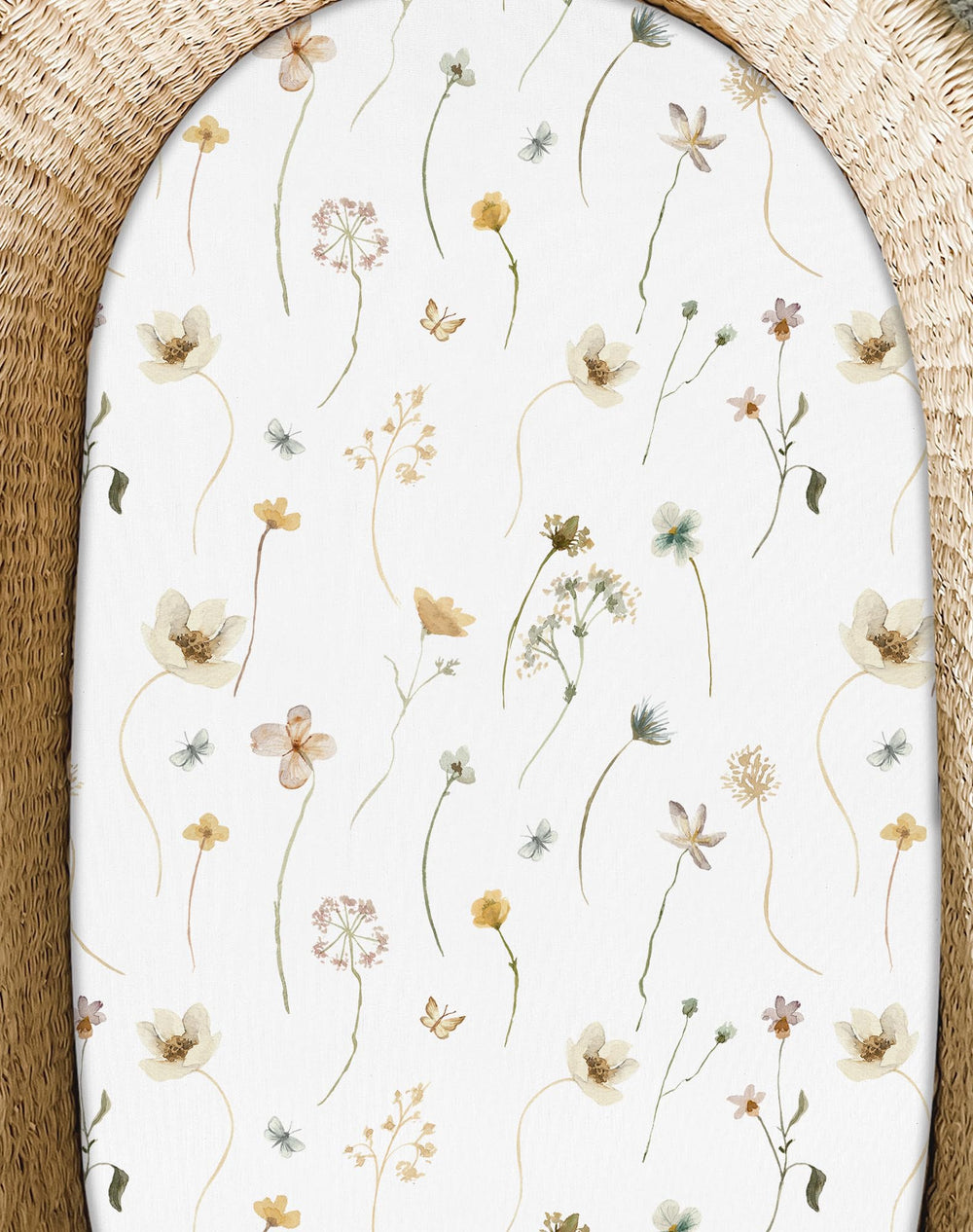 Woodiville bassinet sheets in a nursery setting illustrate a serene sleep space for baby.