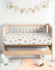 Woodiville Stellar Adventure sheet is machine washable and dryer friendly for busy parents.