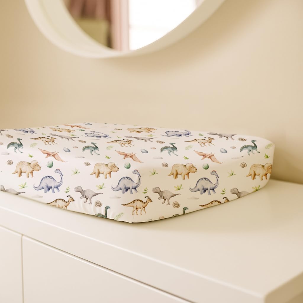 Woodiville Dino Pals nursery design pairs with modern decor