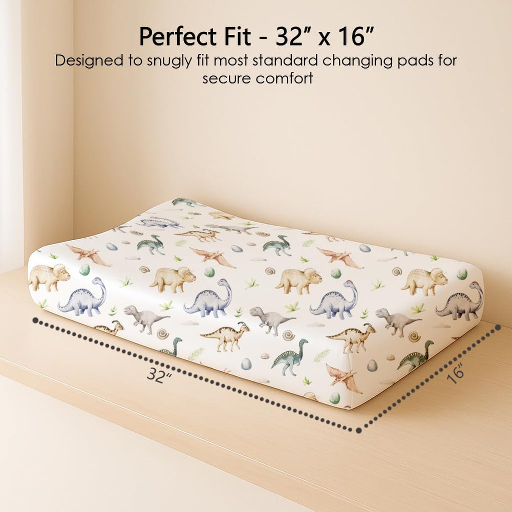 Woodiville Dino Pals silky fabric feels gentle on baby's skin
