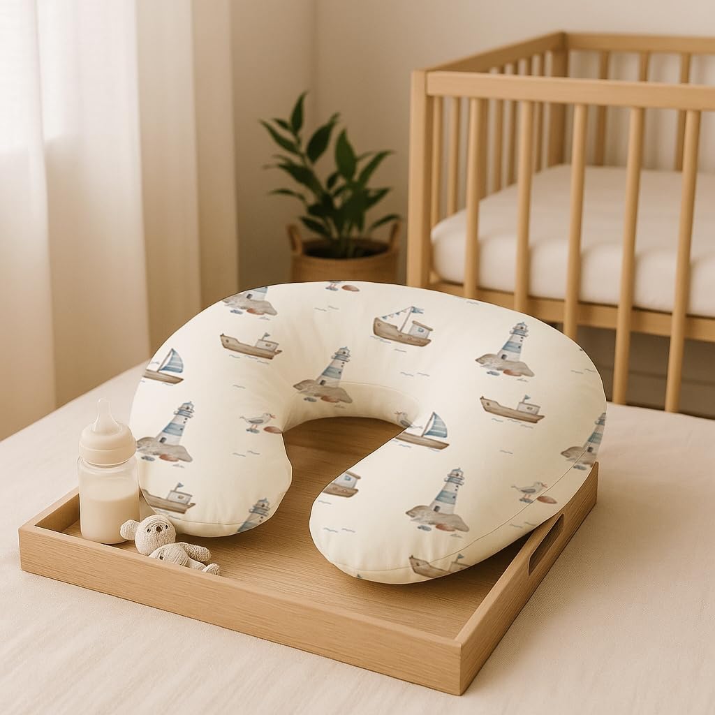 Woodiville Nursing Pillow Cover 25x18 universal fit for most U-shaped pillows.