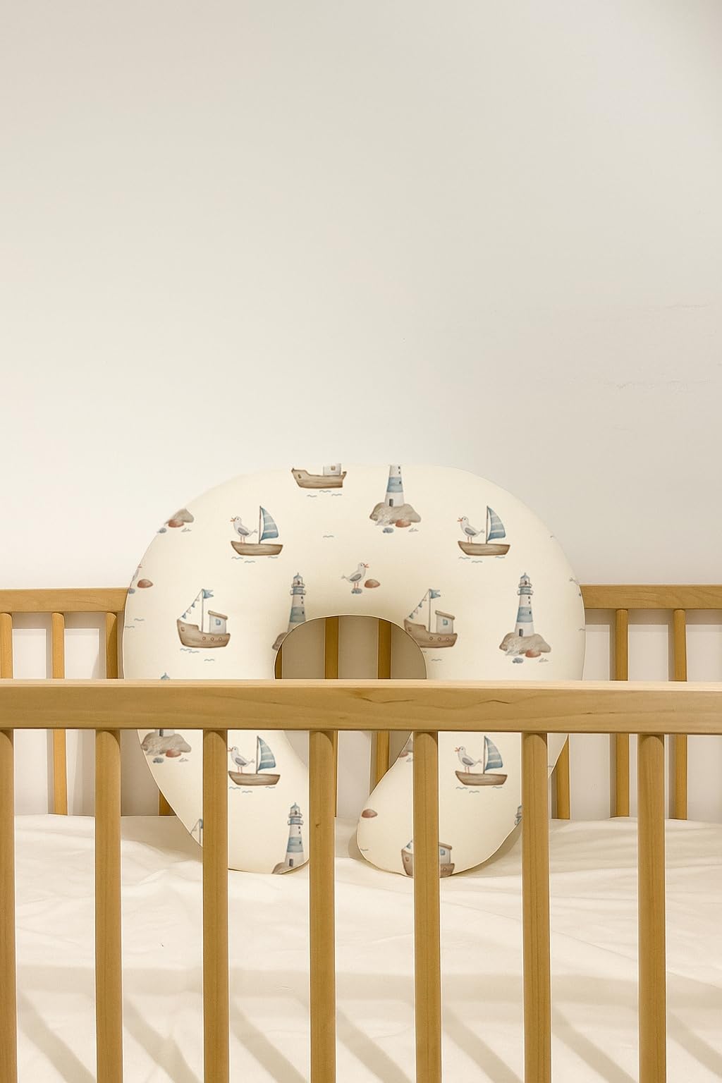 Woodiville Nursing Pillow Cover gift-ready packaging for baby showers.
