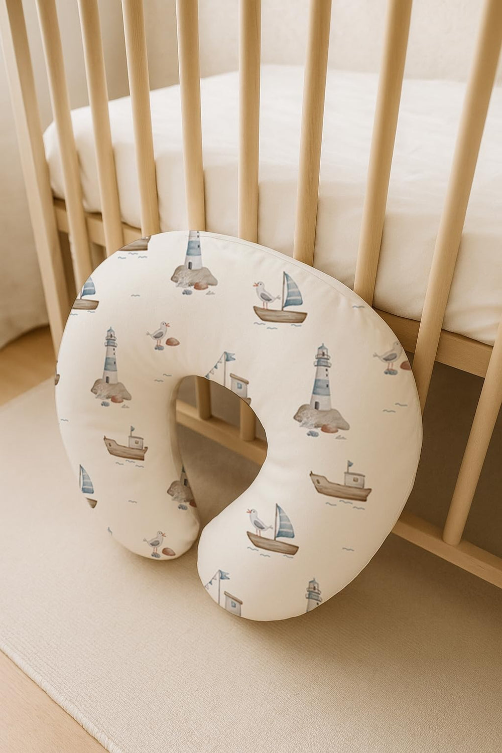 Woodiville Nursing Pillow Cover machine-washable fabric for busy parents.