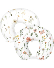 Woodiville nursing pillow covers show soft-stretchy fabric for baby comfort during feeds.