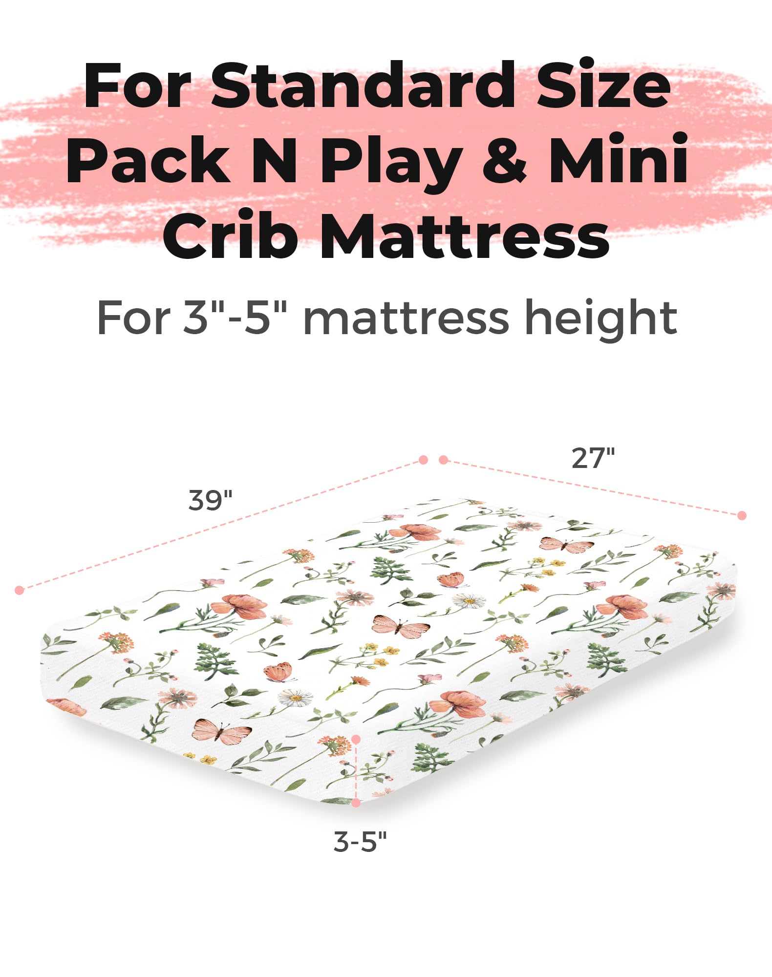 Woodiville Rusty Garden fabric texture highlights breathable jersey knit for comfy naps.