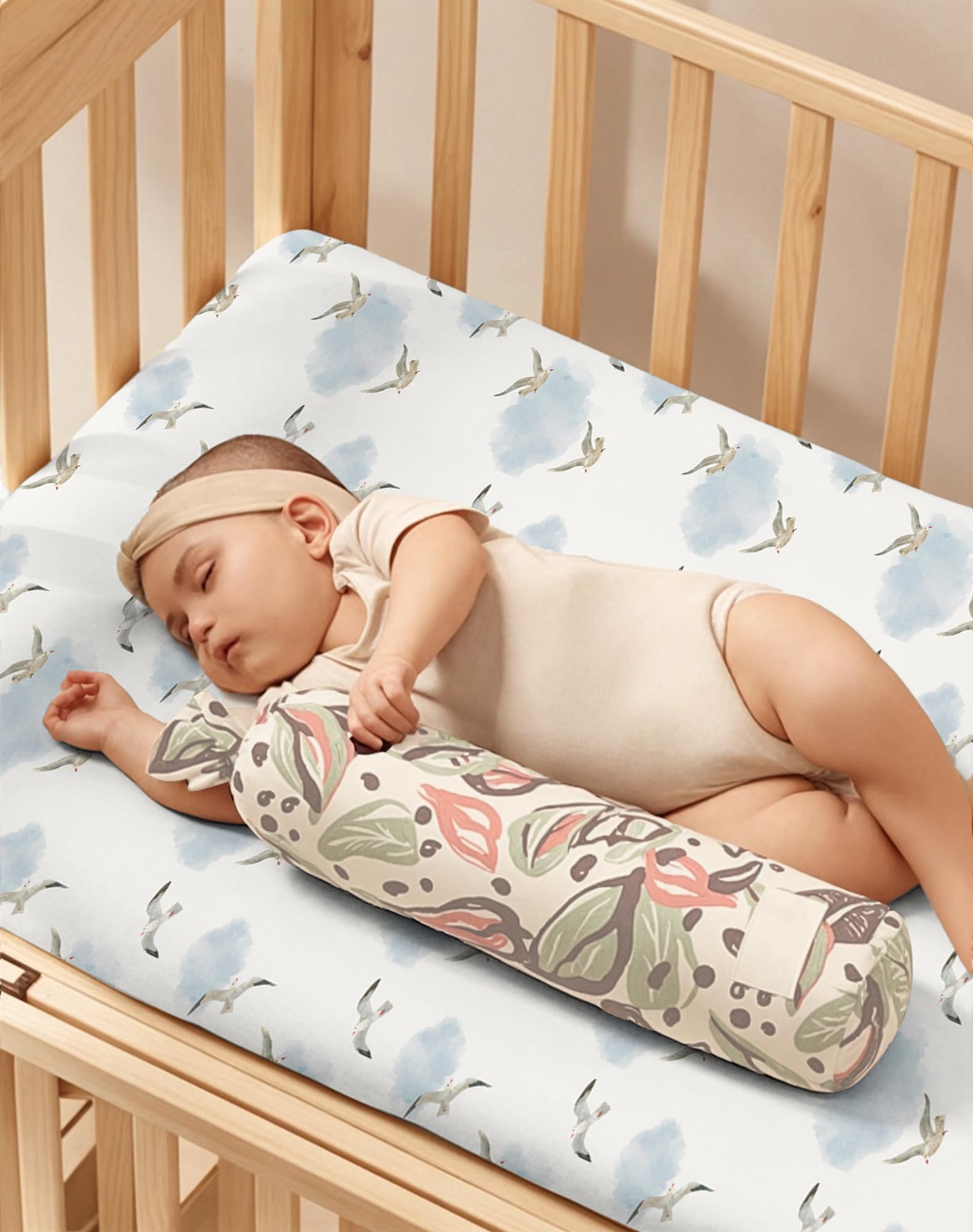 Woodiville Pack N Play Sheets Sage Trail machine-washable fabric resists fading.