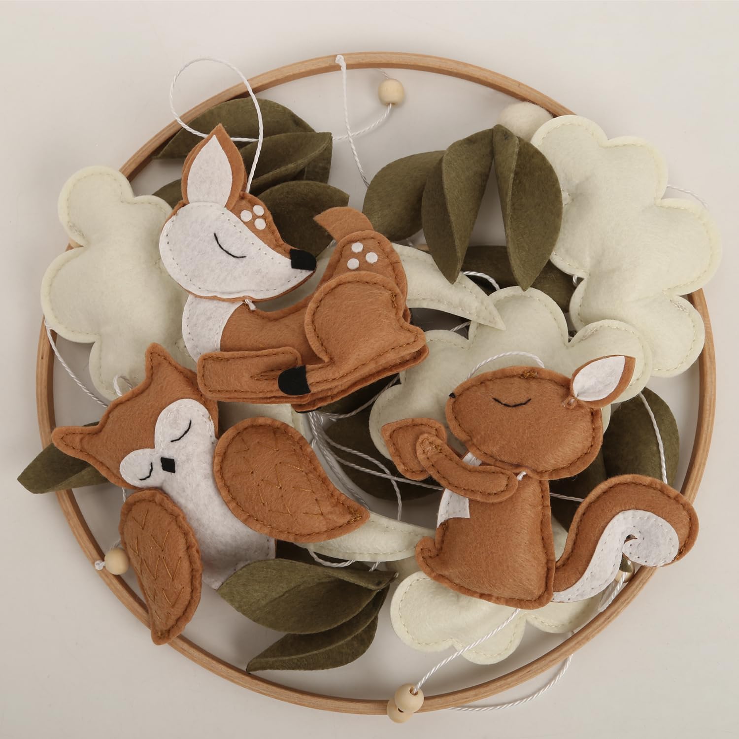Woodland Animals Baby Mobile versatile-hanging design fits most crib arms.