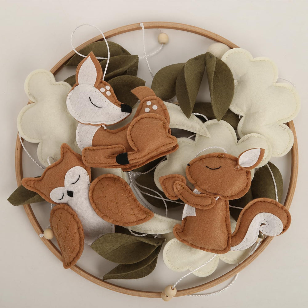 Woodland Animals Baby Mobile versatile-hanging design fits most crib arms.