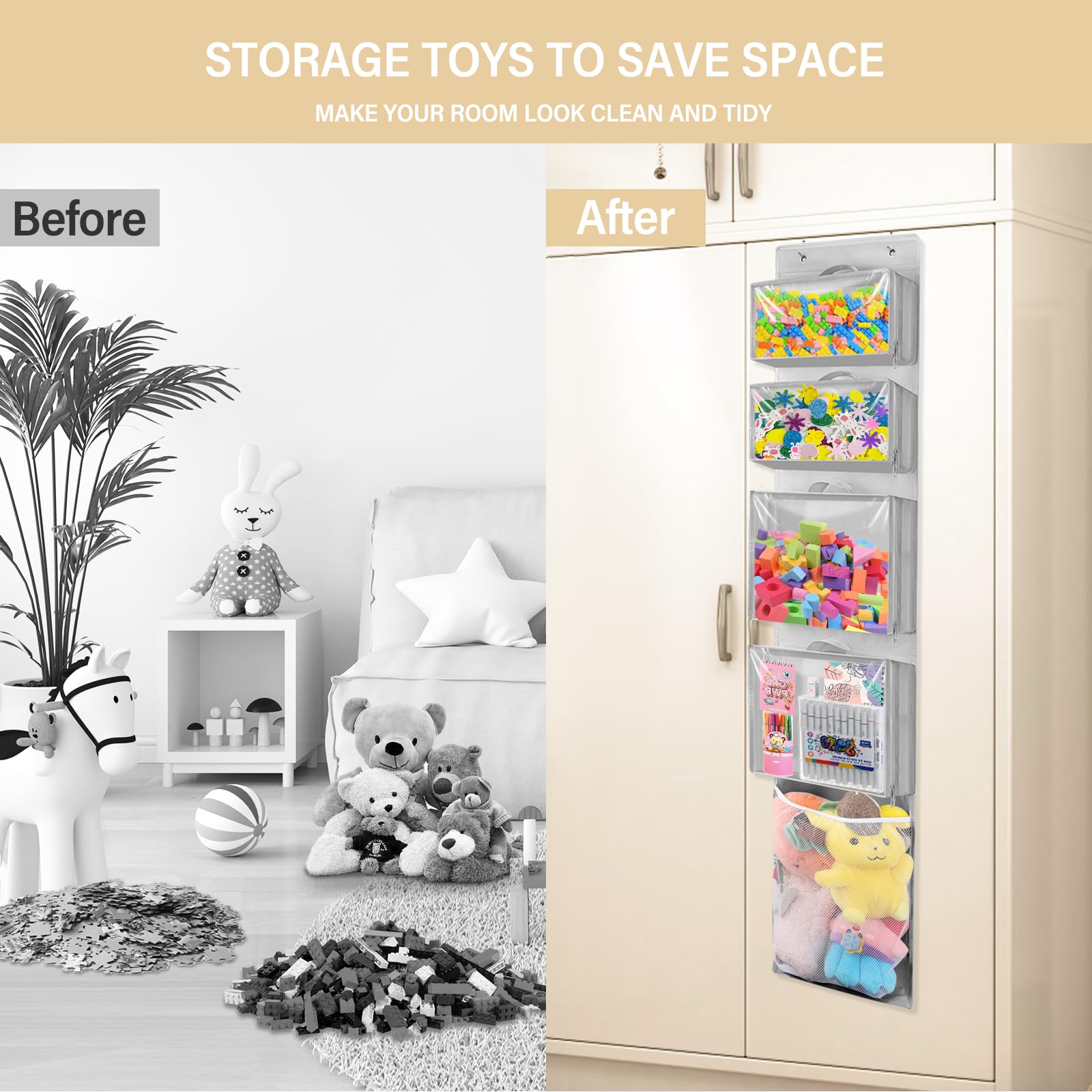 Woodoulogy bi-fold closet holder provides space-saving hanging storage