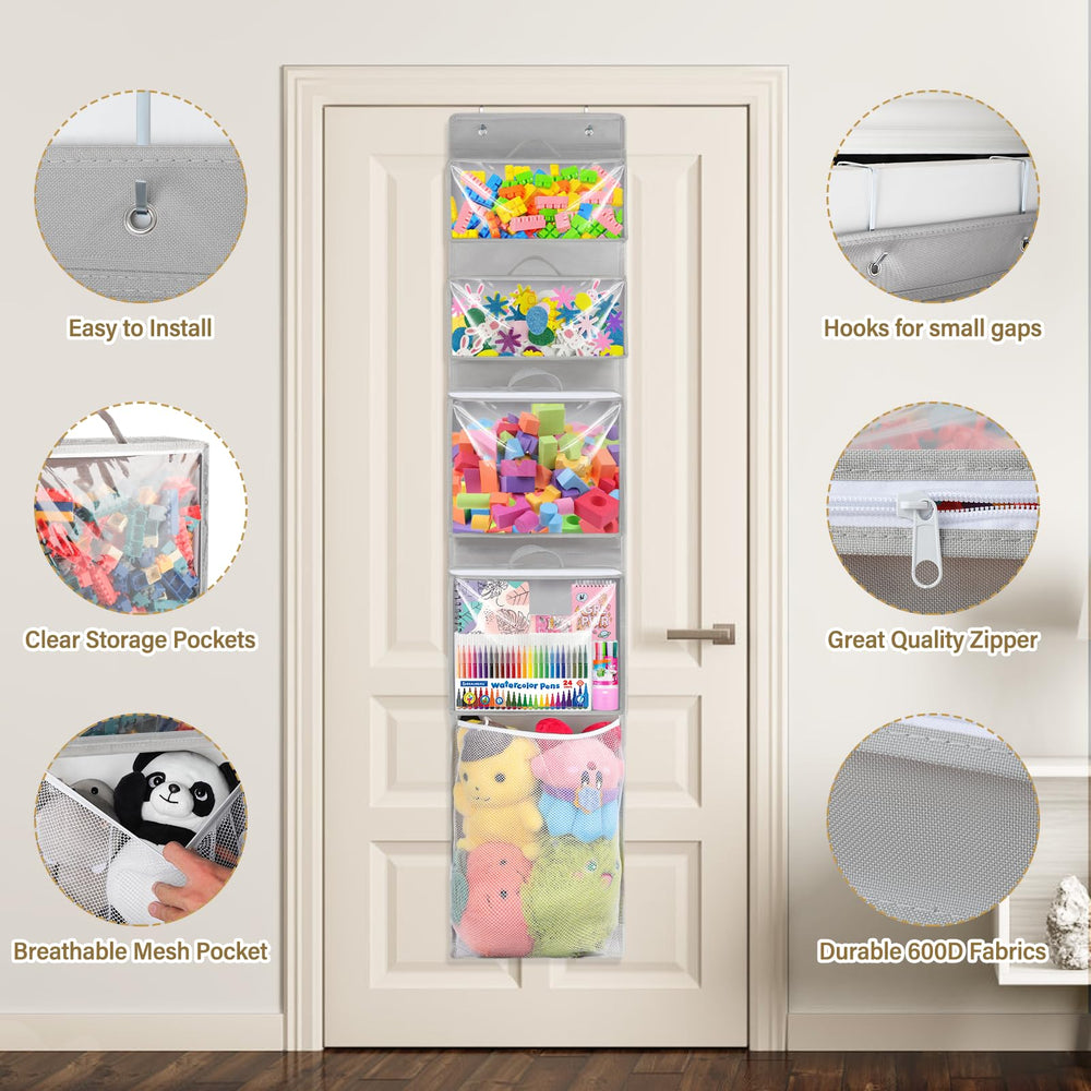 Woodoulogy space-saving hanging storage fits nurseries, bathrooms, and playrooms