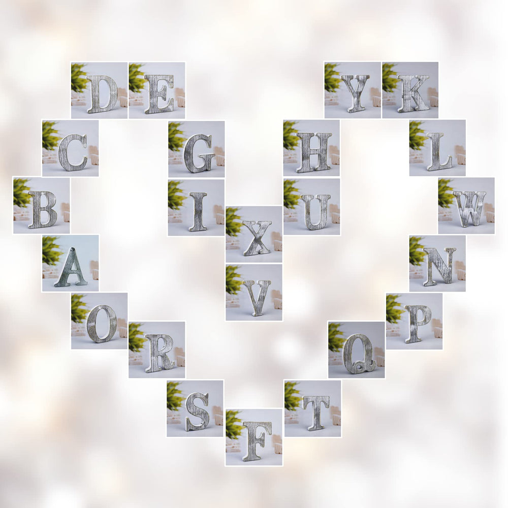 Woodounai rustic decor letters suitable for walls, doors, or notebooks
