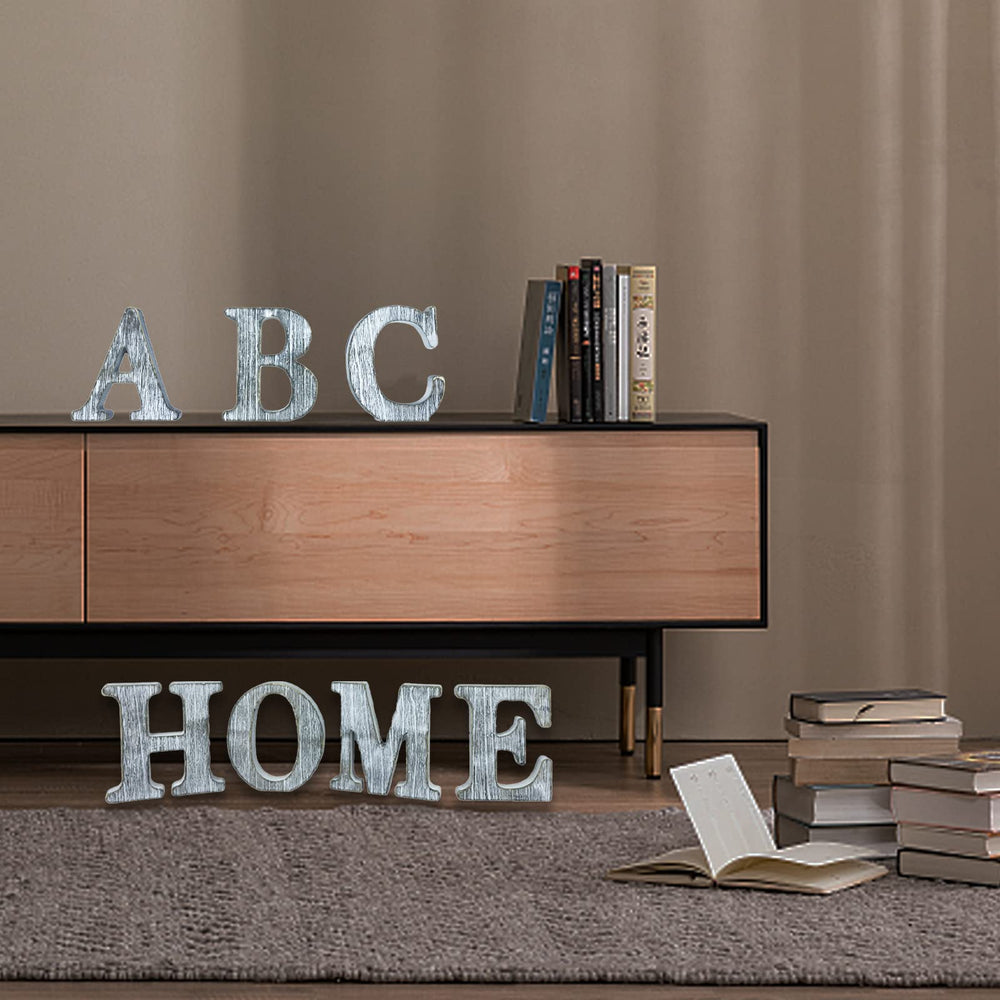 Woodounai solid-density fiberboard letter demonstrates sturdy self-standing design