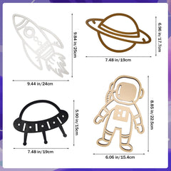 Woodounai Space Quartet planets wall decor creates a solar system focal point for learning