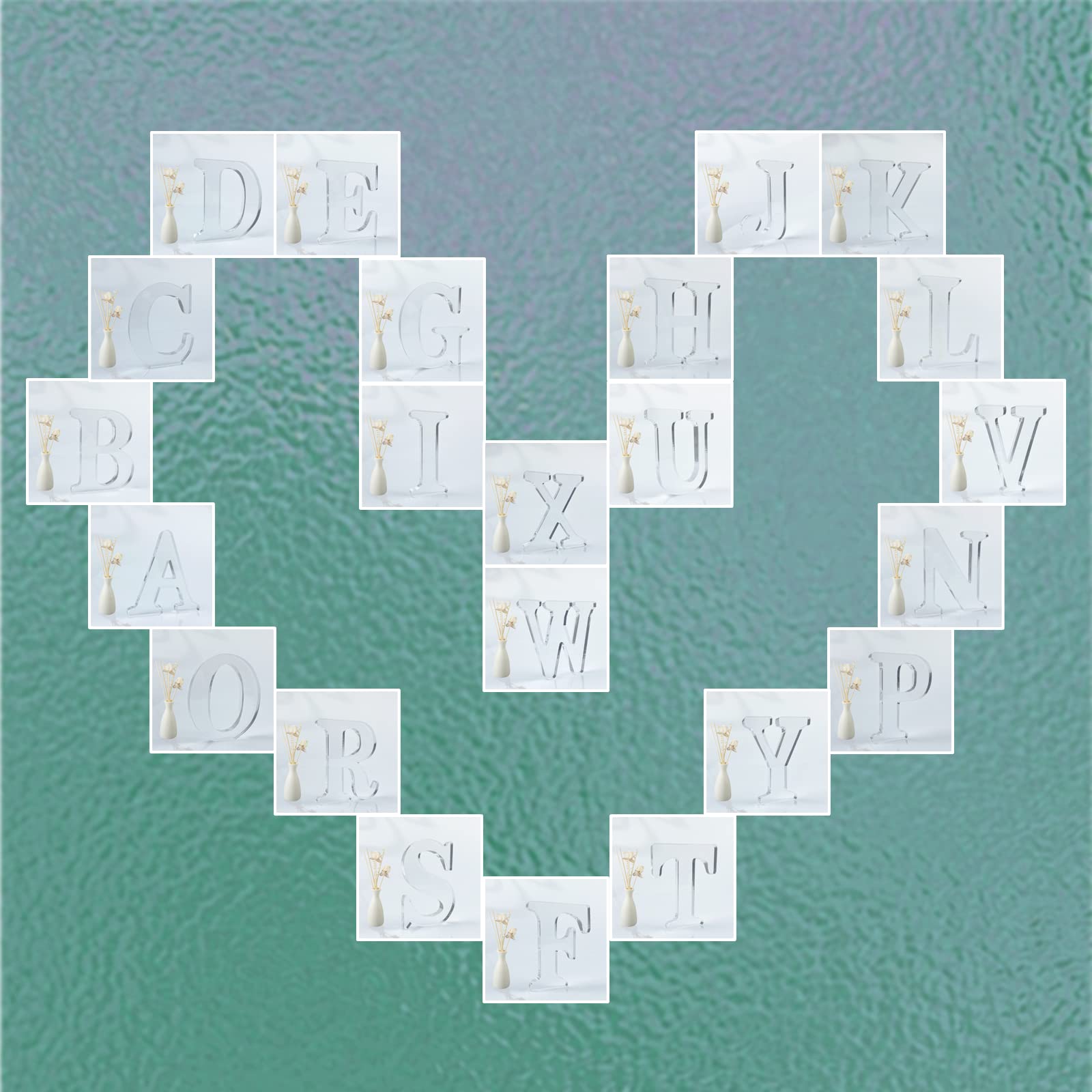 Woodounai spelling-name acrylic letters pack for kids' learning