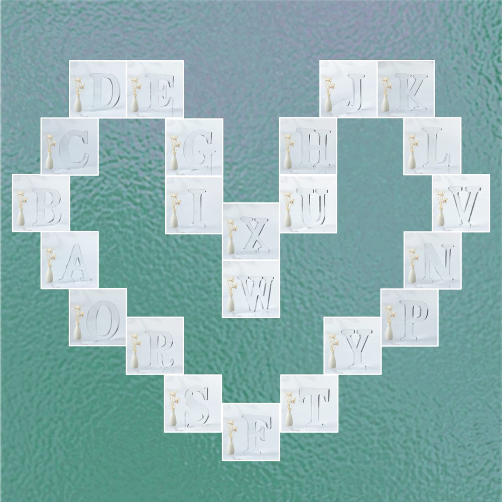 Woodounai spelling-name acrylic letters pack for kids' learning