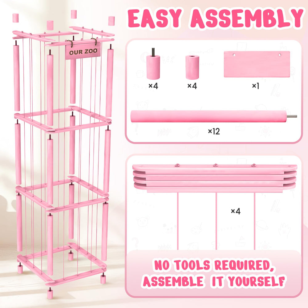 Woodure stuffed animal storage daily-use demonstrating easy access for bedtime plush routines
