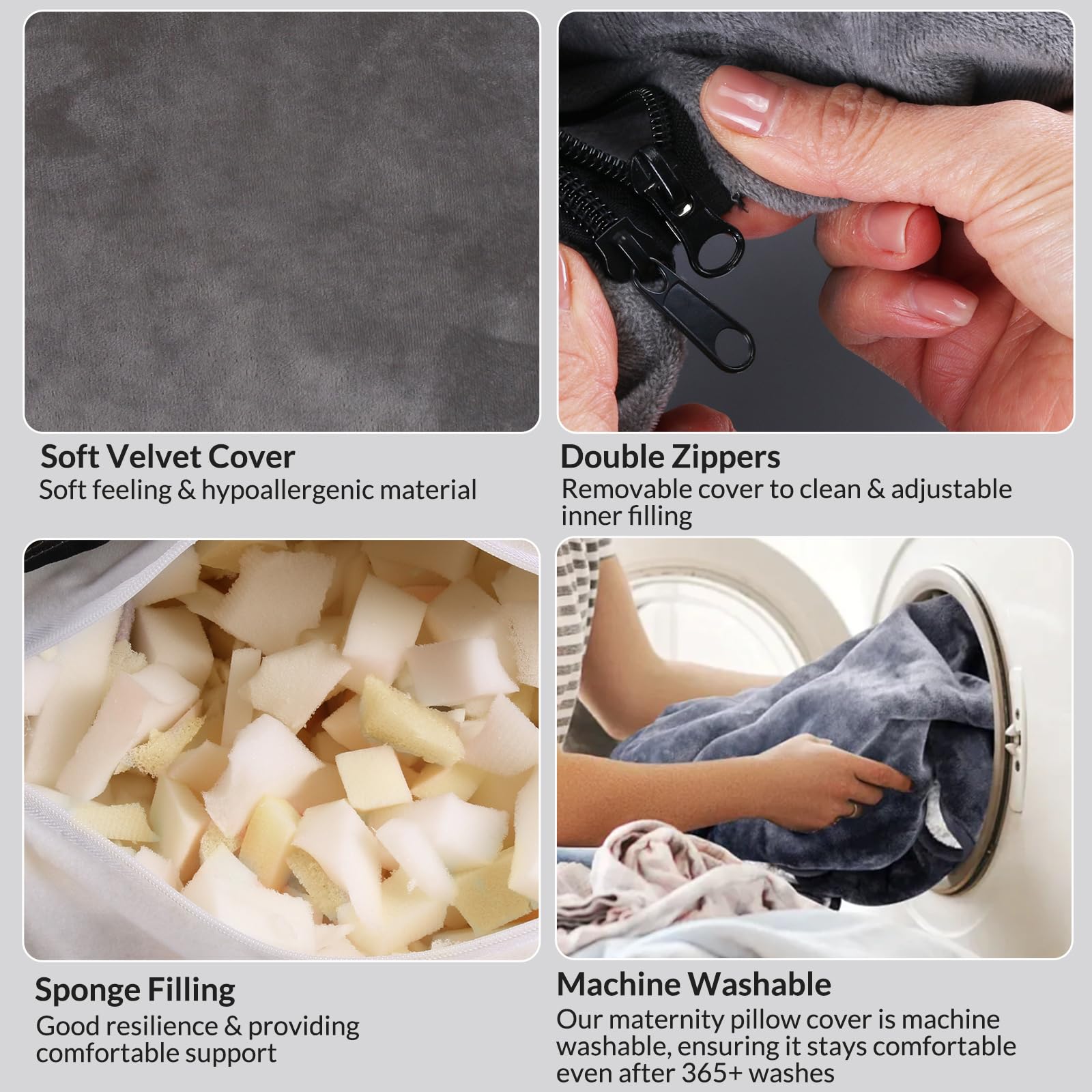 WOODWORD plush surface with crushed sponge filling delivers soft, durable comfort