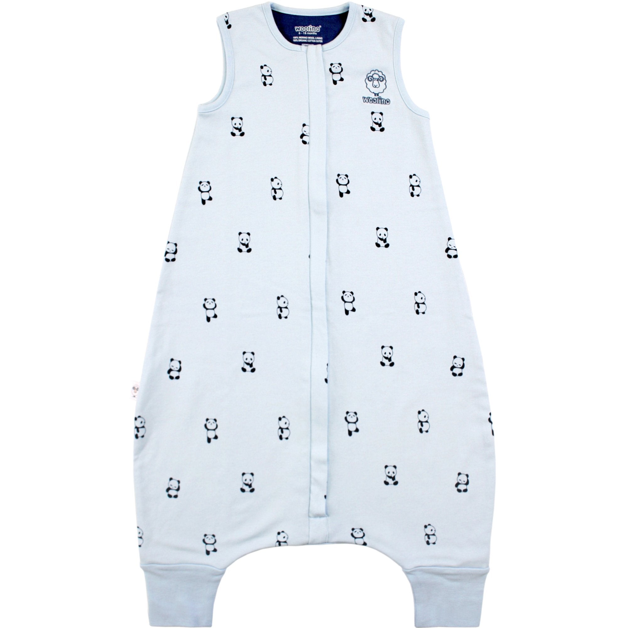 Woolino 4-Season Panda front view: merino wool lining for all-season comfort