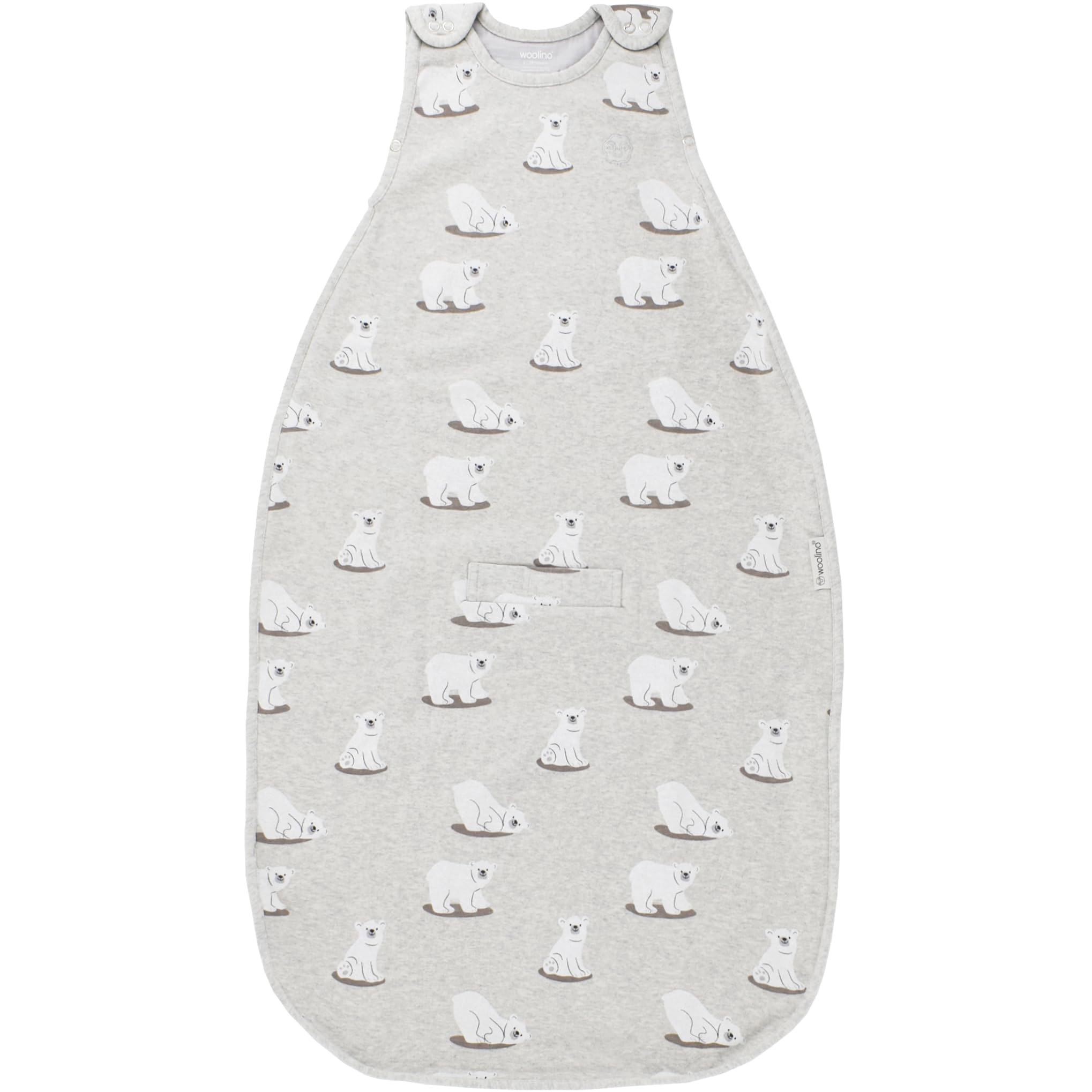 Woolino 4 Season Sleep Sack close-up fabric highlights merino wool lining for breathable comfort