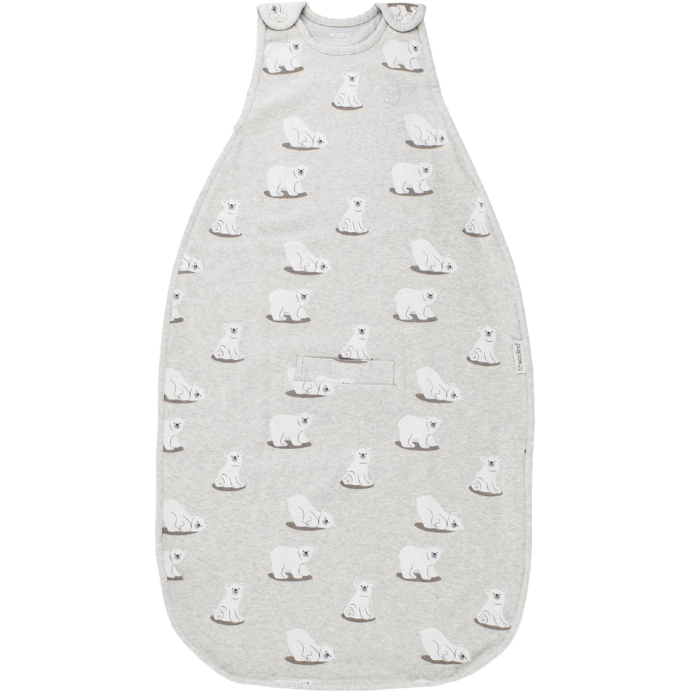 Woolino 4 Season Sleep Sack close-up fabric highlights merino wool lining for breathable comfort