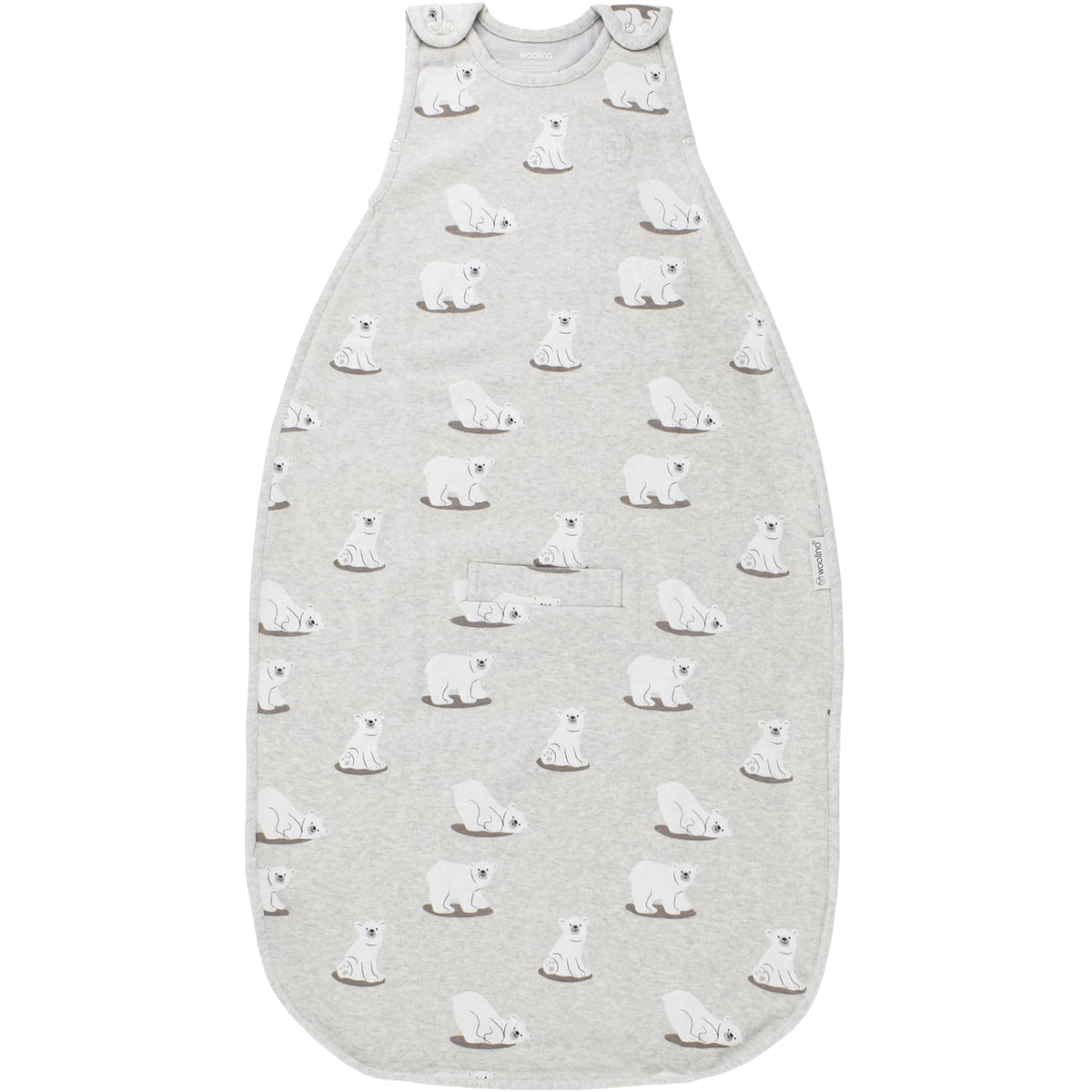 Woolino 4 Season Sleep Sack close-up fabric highlights merino wool lining for breathable comfort