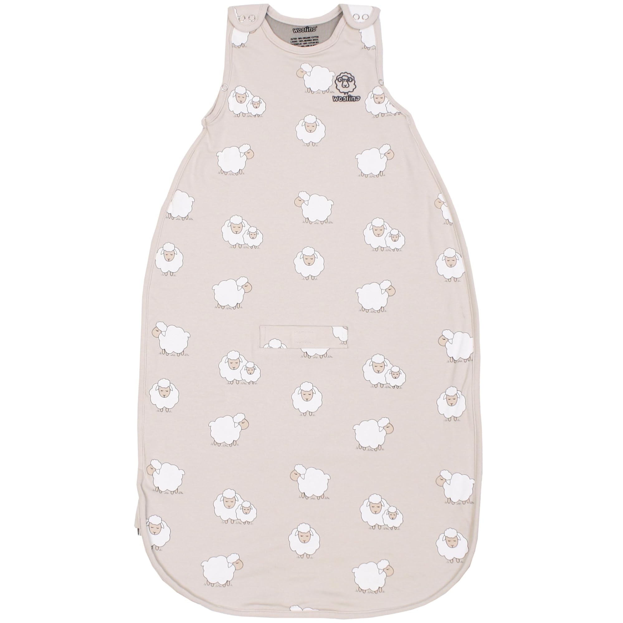 Woolino 4-season sleeping sack with merino wool lining promotes breathable warmth and comfort