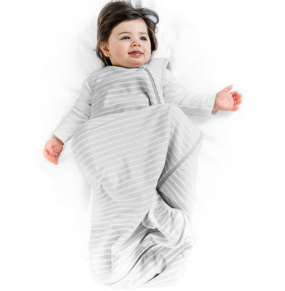 Woolino 4 Season sleep bag Birch Gray front view showing all-season warmth and comfort