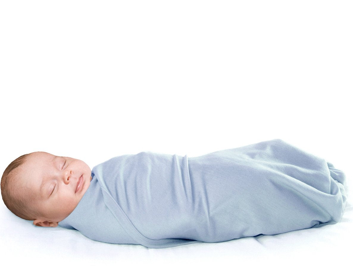 Woolino baby swaddle blanket blue texture highlights Merino wool softness