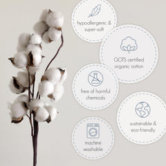 Woolino Ecolino sleep sack in crib demonstrates safe, cozy nights for baby
