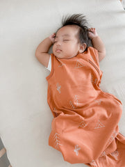 Woolino Ecolino sleep sack desert closeup fabric demonstrates buttery-soft organic cotton.