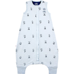 Woolino four-season sleep bag panda closed keeps baby cozy year-round.