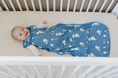 Woolino Merino Sleep Sack two-way zipper enables quick diaper changes.