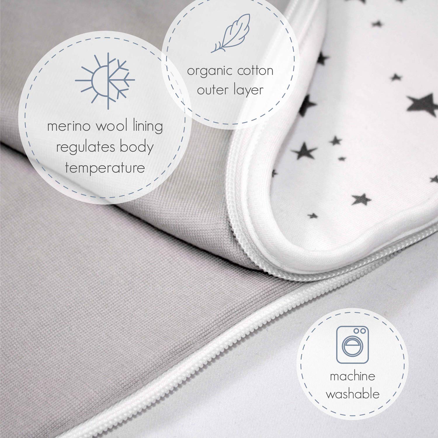 Woolino merino wool lining provides temperature regulation