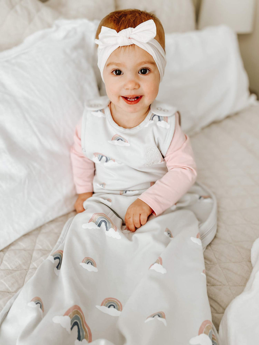 Woolino rainbow sleep sack ships with US support and warranty