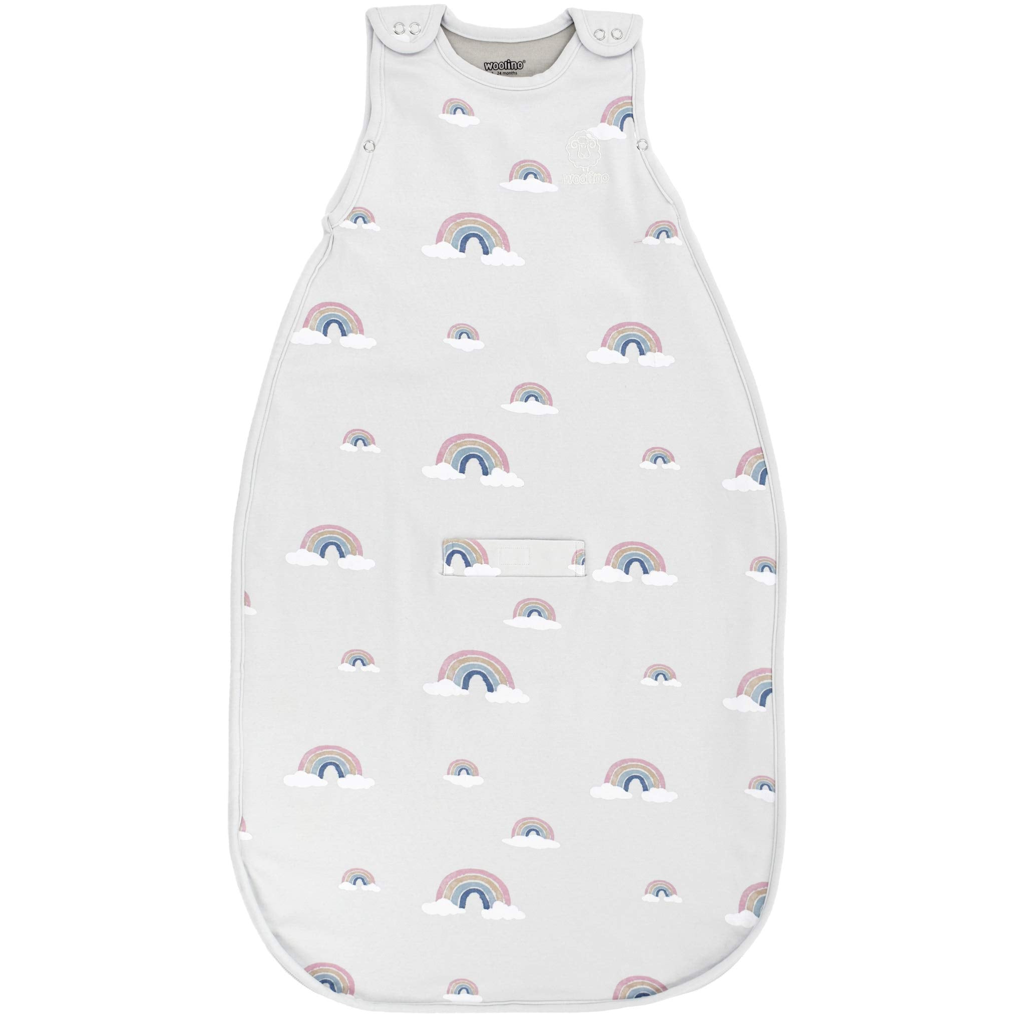Woolino Merino Wool Ultimate Baby Sleep Sack rainbow for year-round comfort