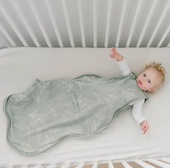 Woolino sleep sack open with two-way zipper for easy dressing.