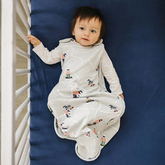 Woolino organic cotton outer closeup emphasizing breathable, skin-friendly fabric.