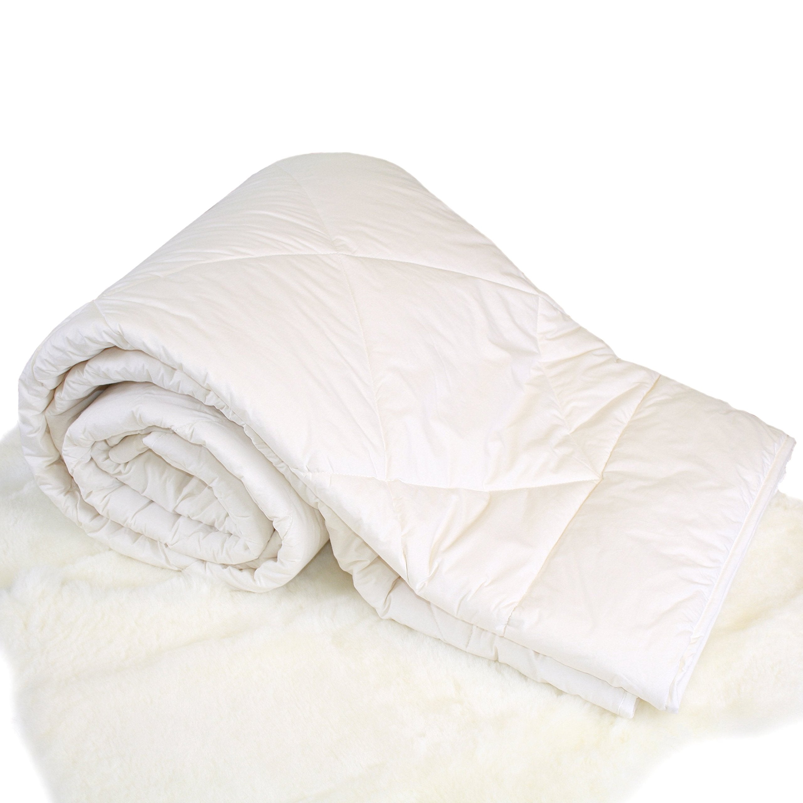 Woolino premium Australian wool duvet insert folded for year-round warmth
