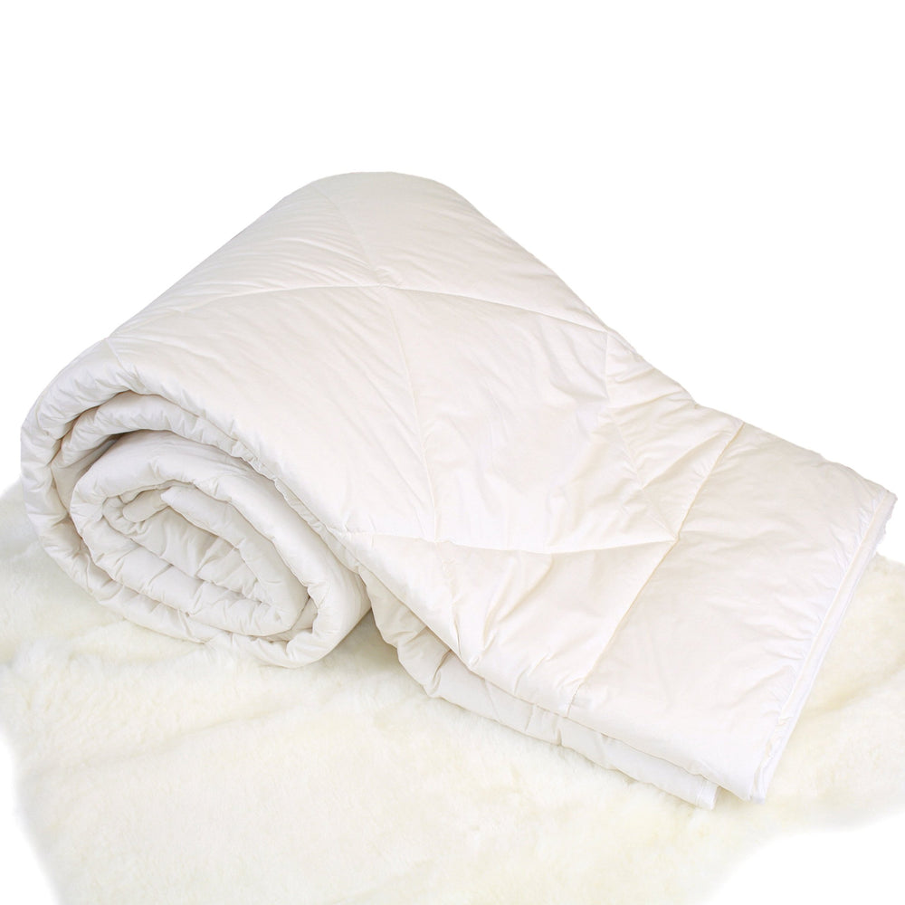 Woolino premium Australian wool duvet insert folded for year-round warmth