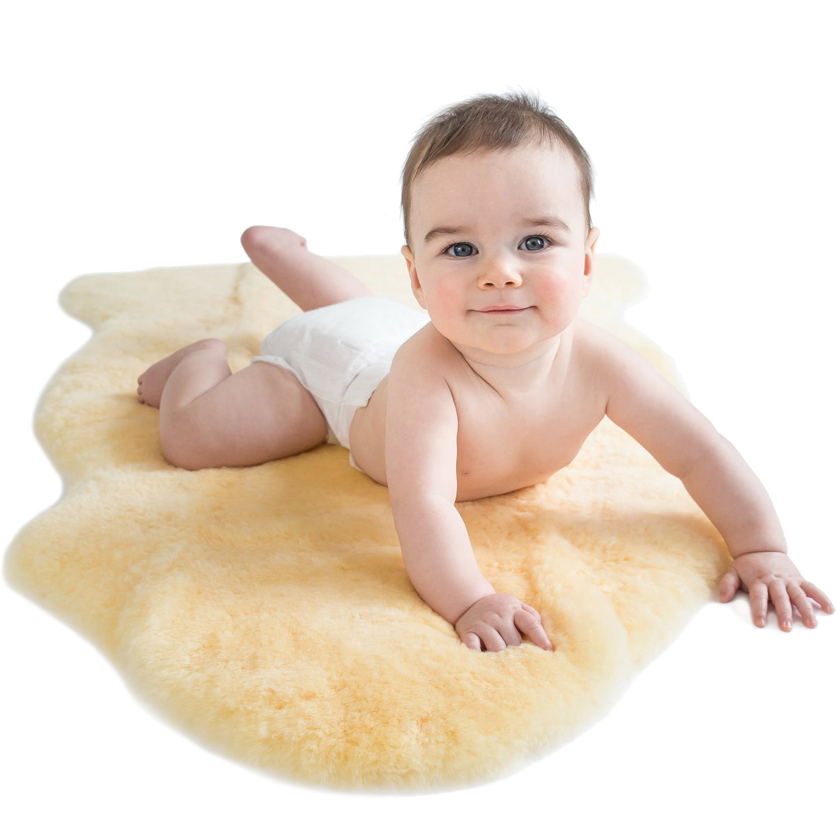 Woolino Sheepskin rug luxuriously soft fluffy surface for bedroom coziness