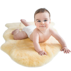 Woolino Sheepskin rug luxuriously soft fluffy surface for bedroom coziness