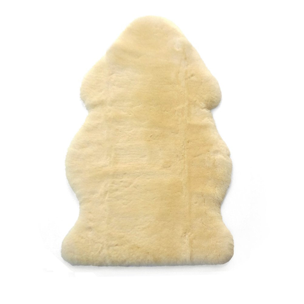 Woolino Sheepskin Rug in flax cream blends naturally with decor