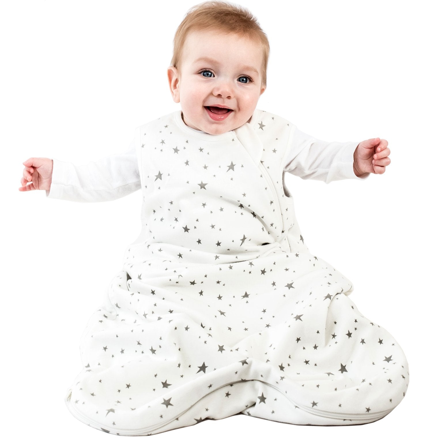 Woolino stars sleeping bag closeup reveals luxurious merino wool lining.